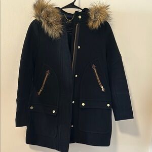 J.Crew - Black Chateau Parka Wool Coat 00P